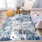 World Rug Gallery Distressed Abstract Blue/Gray/Ivory Area Rug 5'x7' 2085BLUE5X7 - alternate 5